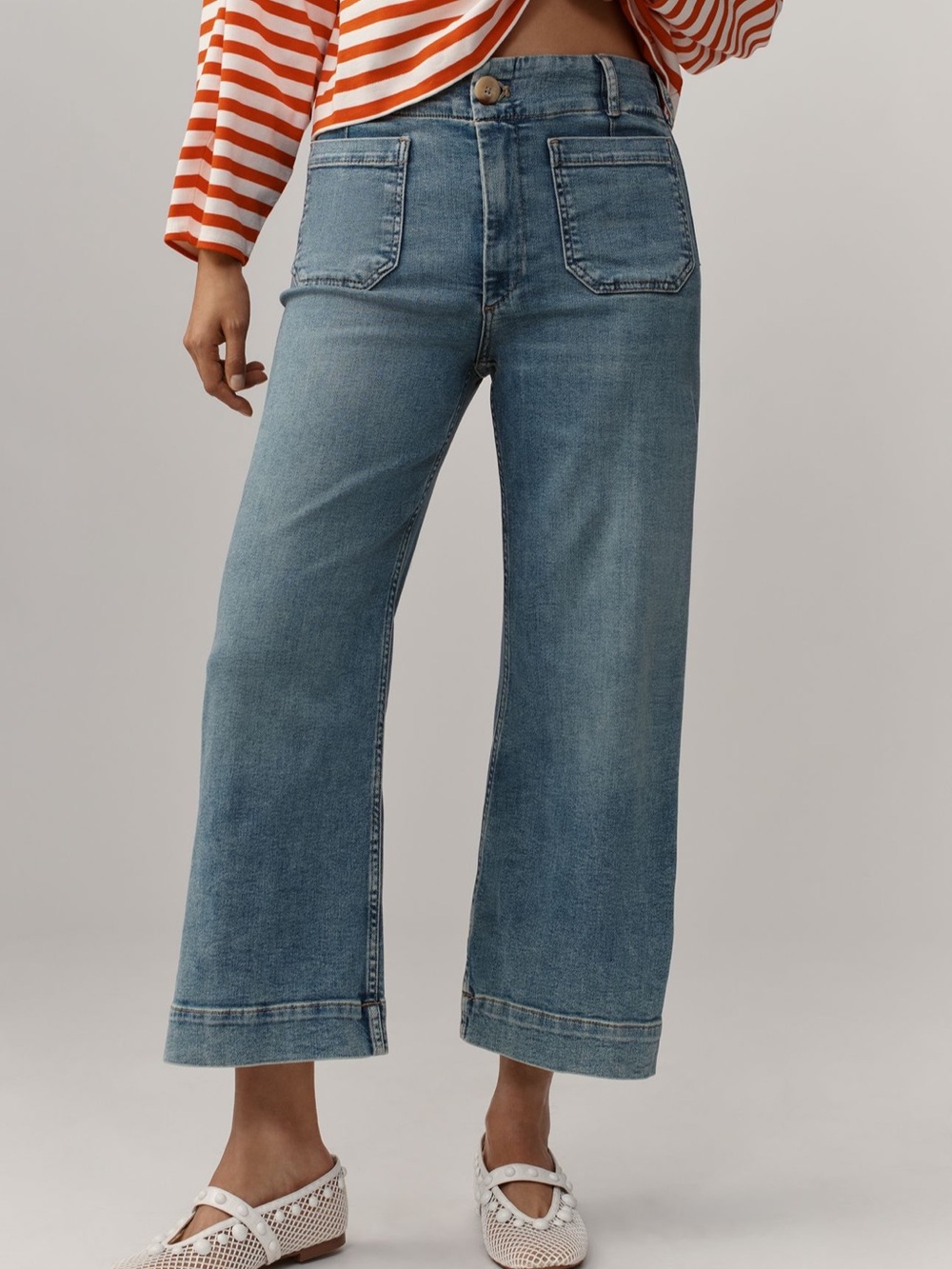 Maeve Colette High-Waist Medium Blue Jeans